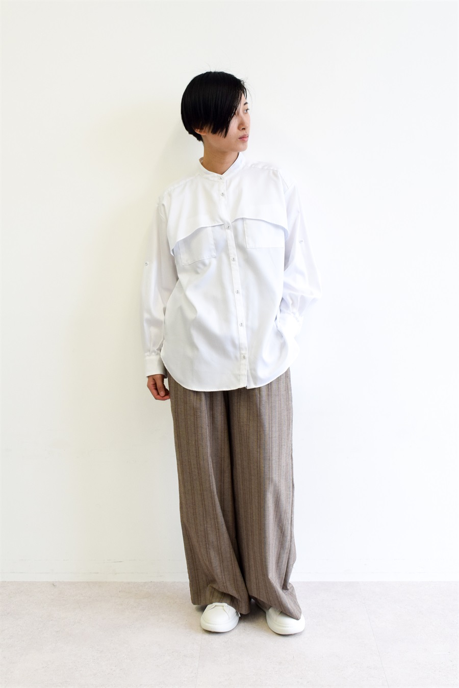 ATSURO TAYAMA バンドカラー長袖シャツ_sub_9