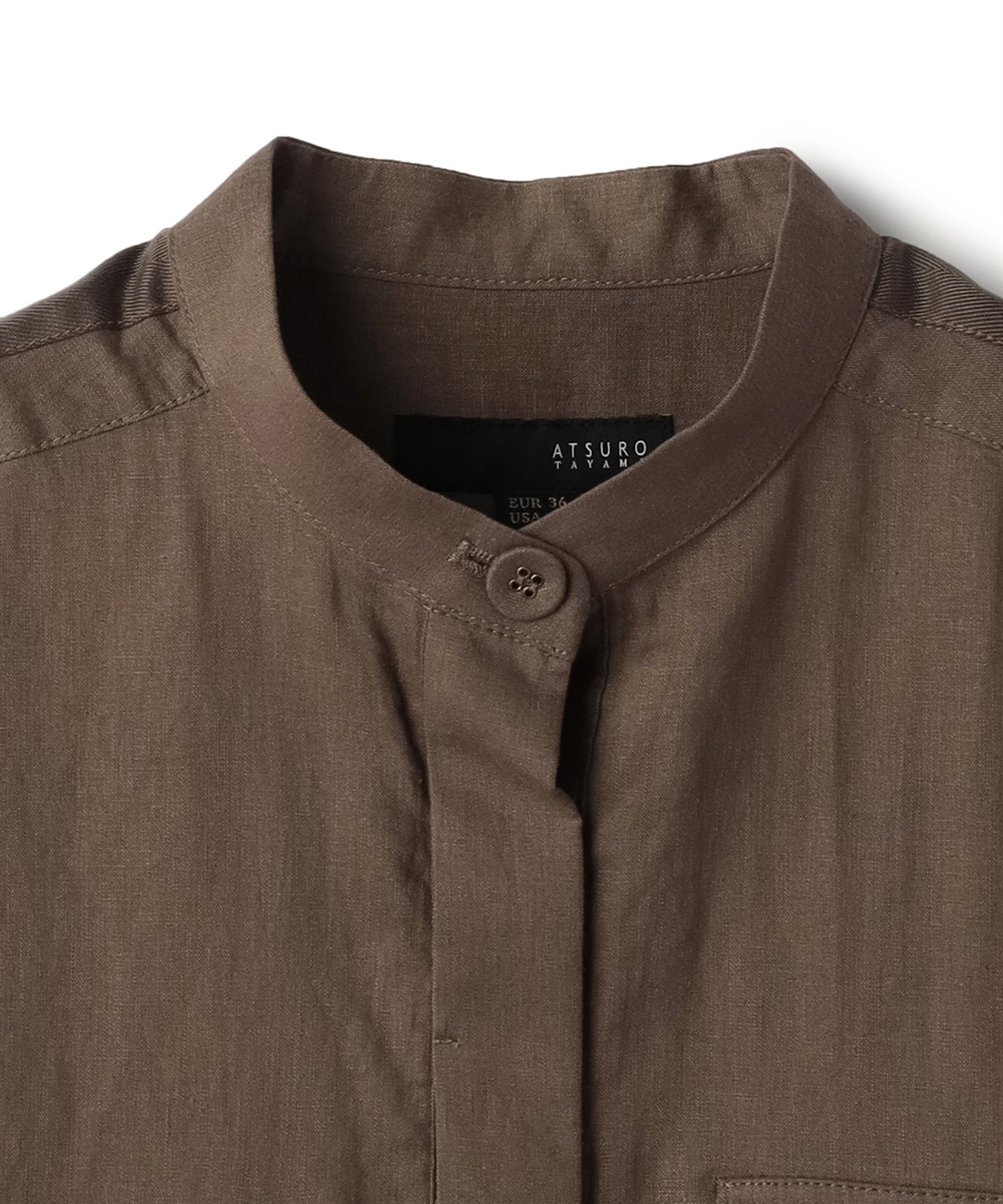 ATSURO TAYAMA ポケット×テープ使いバンドカラーシャツ_sub_2