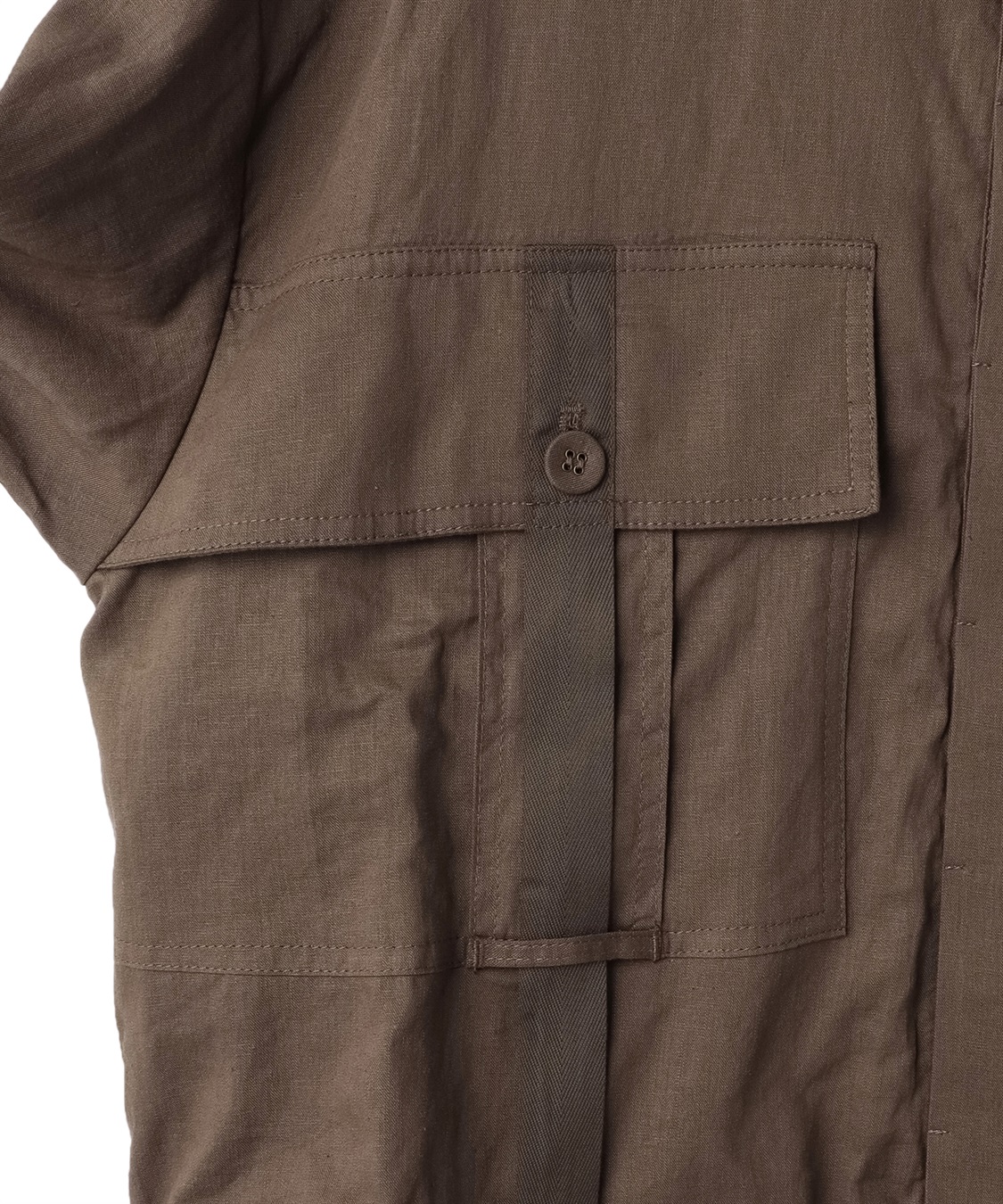 ATSURO TAYAMA ポケット×テープ使いバンドカラーシャツ_sub_4