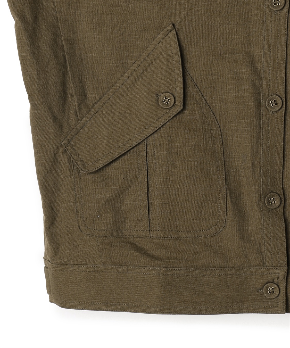 ATSURO TAYAMA 【ART OF GARDEN】コットン×リネンバンドカラーブルゾン_sub_5