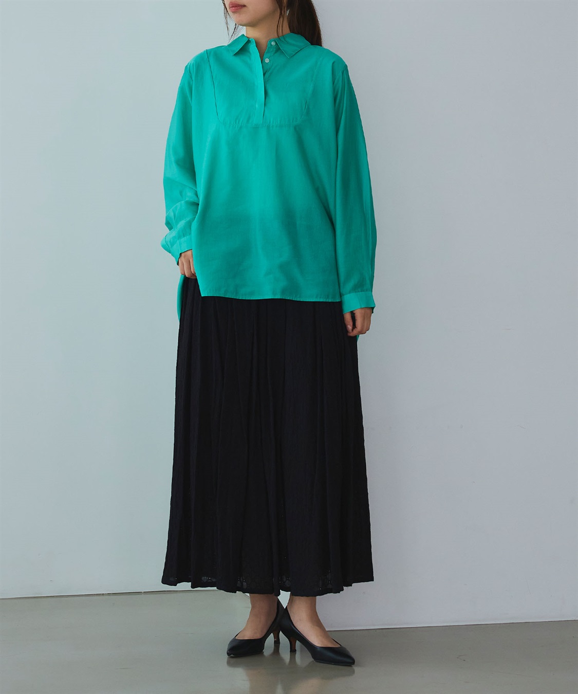 ATSURO TAYAMA チュニック丈ローンシャツ_sub_2