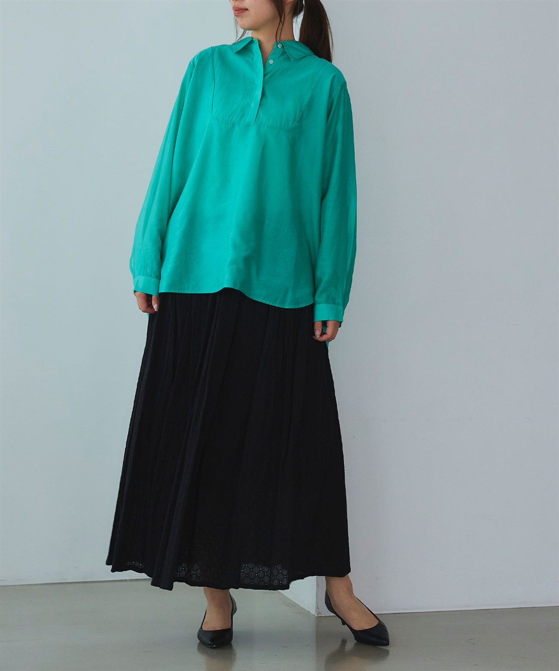 ATSURO TAYAMA チュニック丈ローンシャツ_sub_3