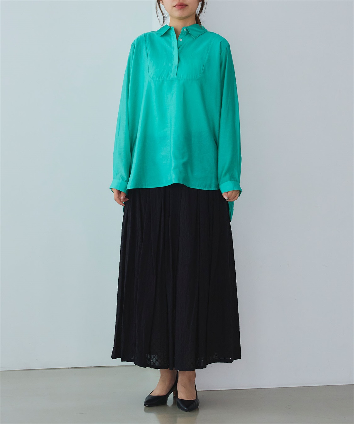 ATSURO TAYAMA チュニック丈ローンシャツ_sub_4