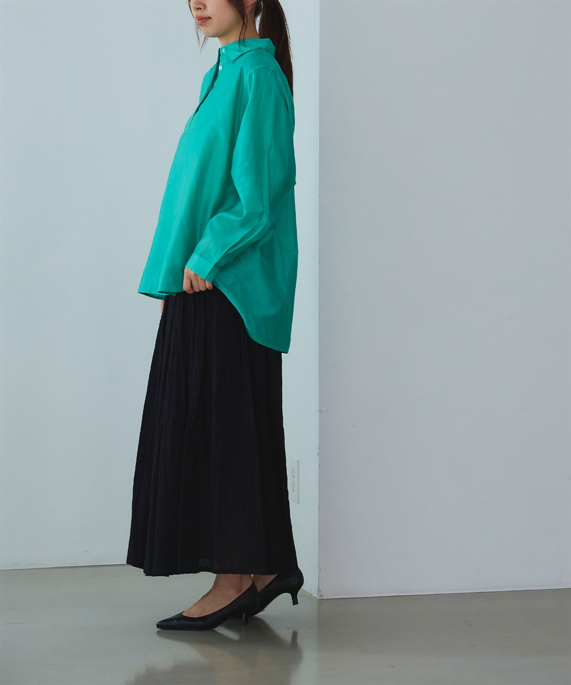 ATSURO TAYAMA チュニック丈ローンシャツ_sub_5