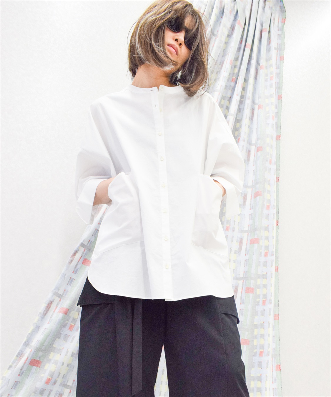 ATSURO TAYAMA ポケット付きバンドカラーシャツ_sub_6