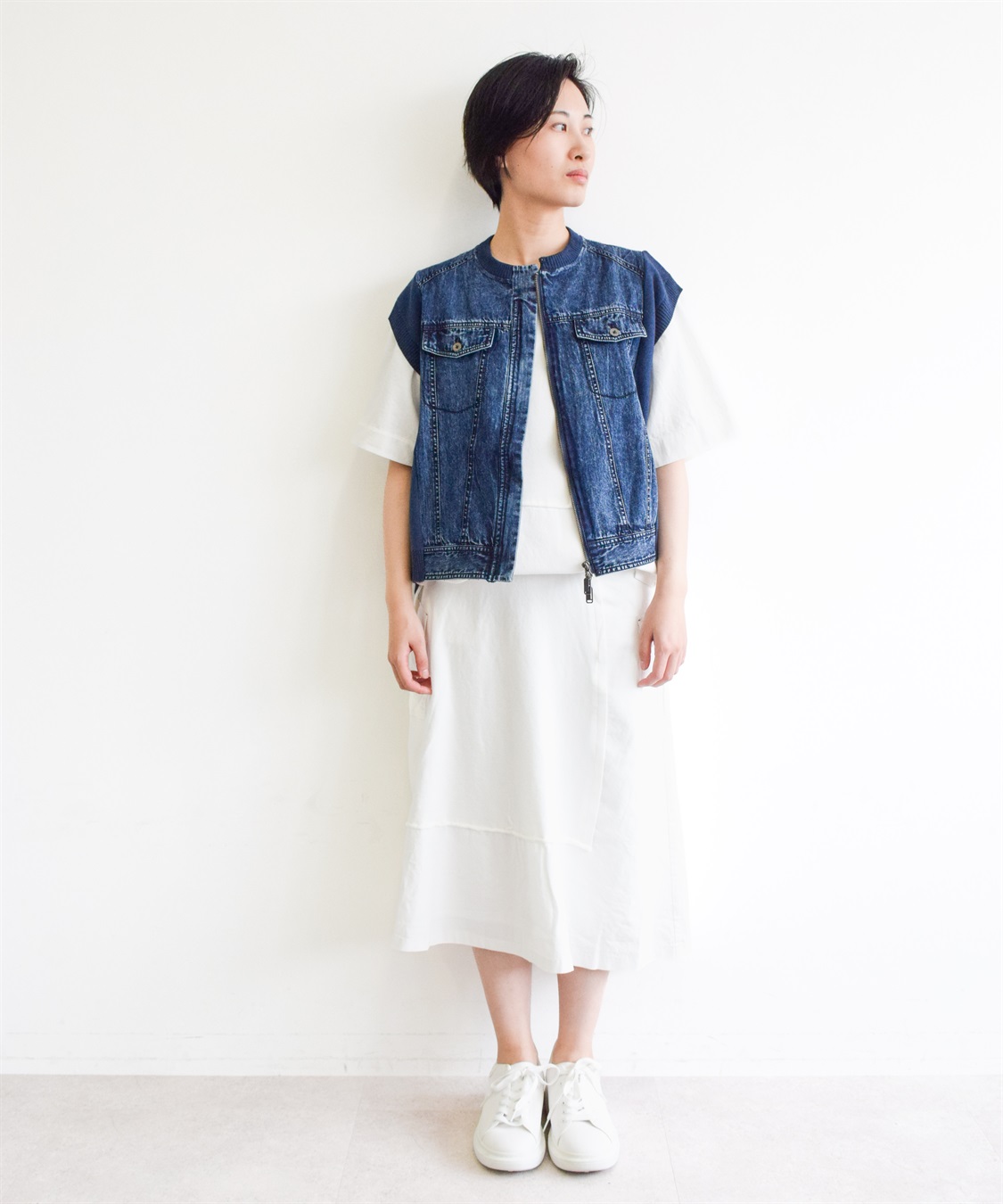 ATSURO TAYAMA 異素材コンビデニムベスト_sub_2