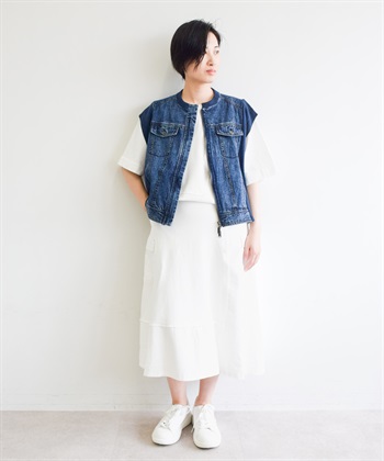 ATSURO TAYAMA 異素材コンビデニムベスト_subthumb_3