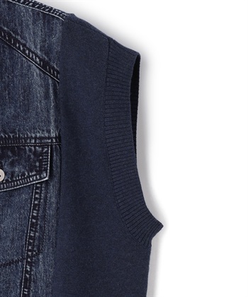 ATSURO TAYAMA 異素材コンビデニムベスト_subthumb_7