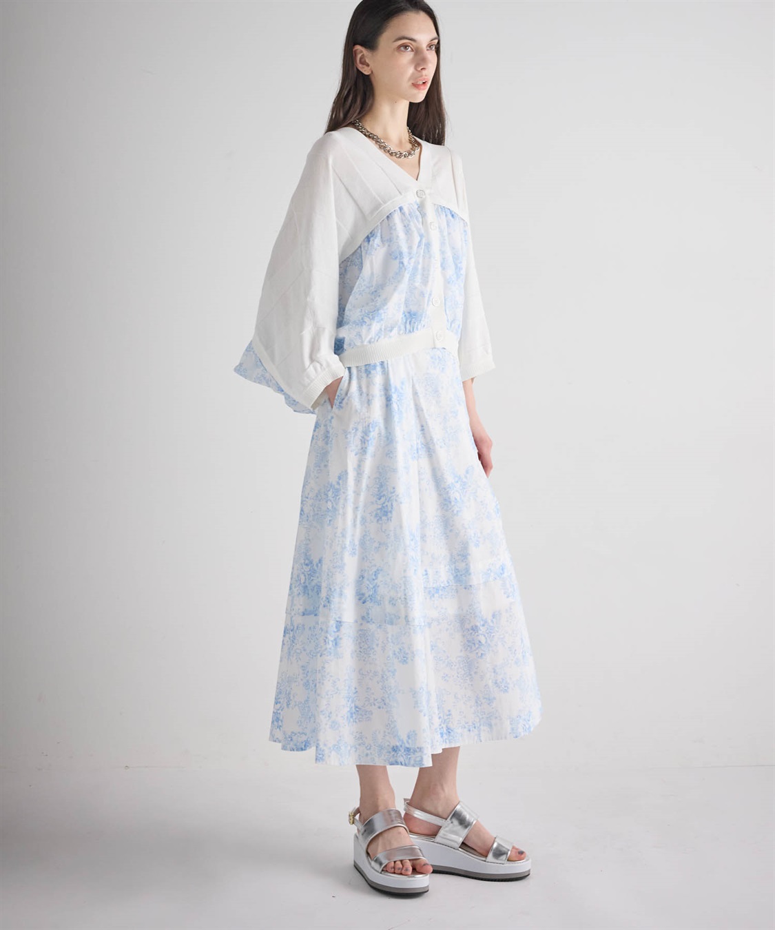 ATSURO TAYAMA フラワープリントドルマンカーディガン_sub_8