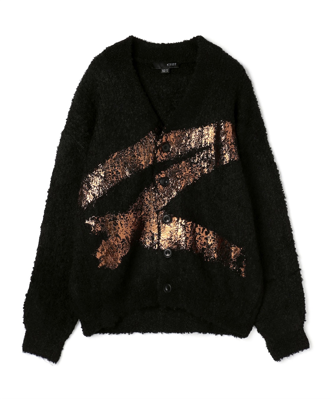 ATSURO TAYAMA ループヤーン箔プリントニットカーディガン_sub_3