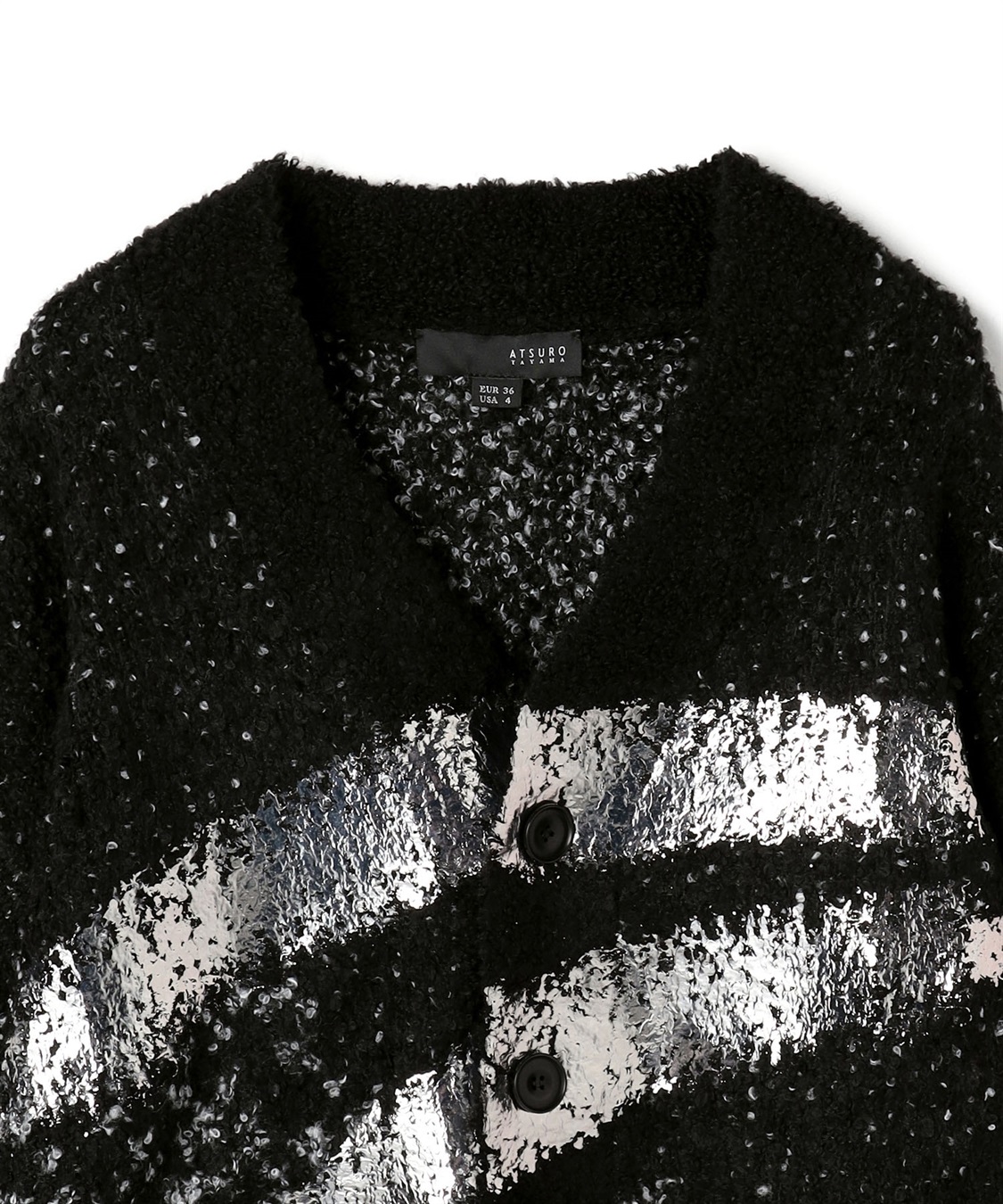 ATSURO TAYAMA ループヤーン箔プリントニットカーディガン_sub_5