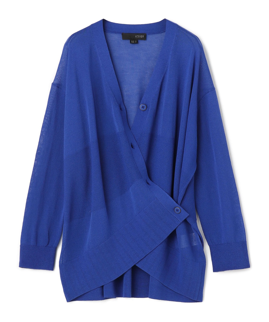 ATSURO TAYAMA 編み地切り替えロング丈カーディガン_sub_3