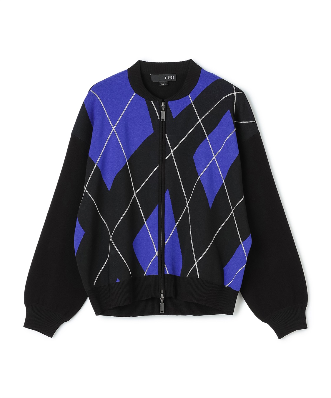ATSURO TAYAMA イレギュラーアーガイルニットブルゾン_sub_1