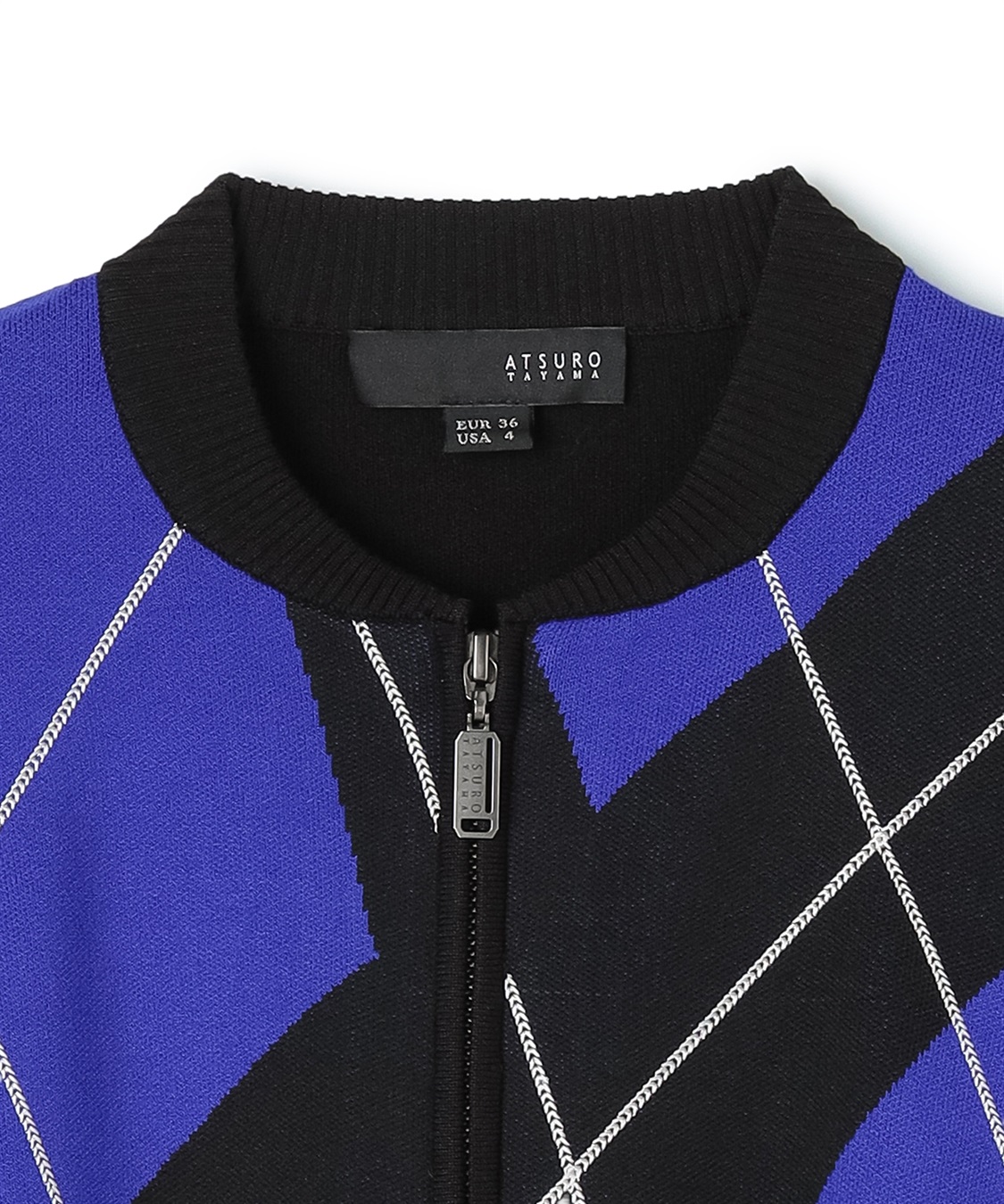 ATSURO TAYAMA イレギュラーアーガイルニットブルゾン_sub_5