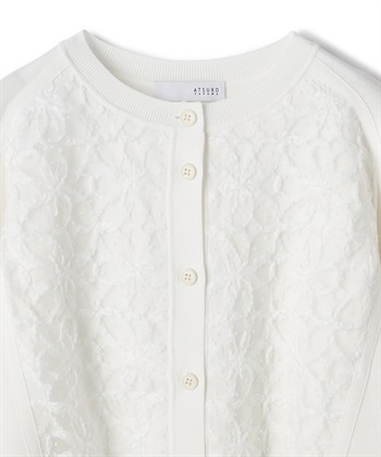 ATSURO TAYAMA チュール×レース付きカーディガン_subthumb_3