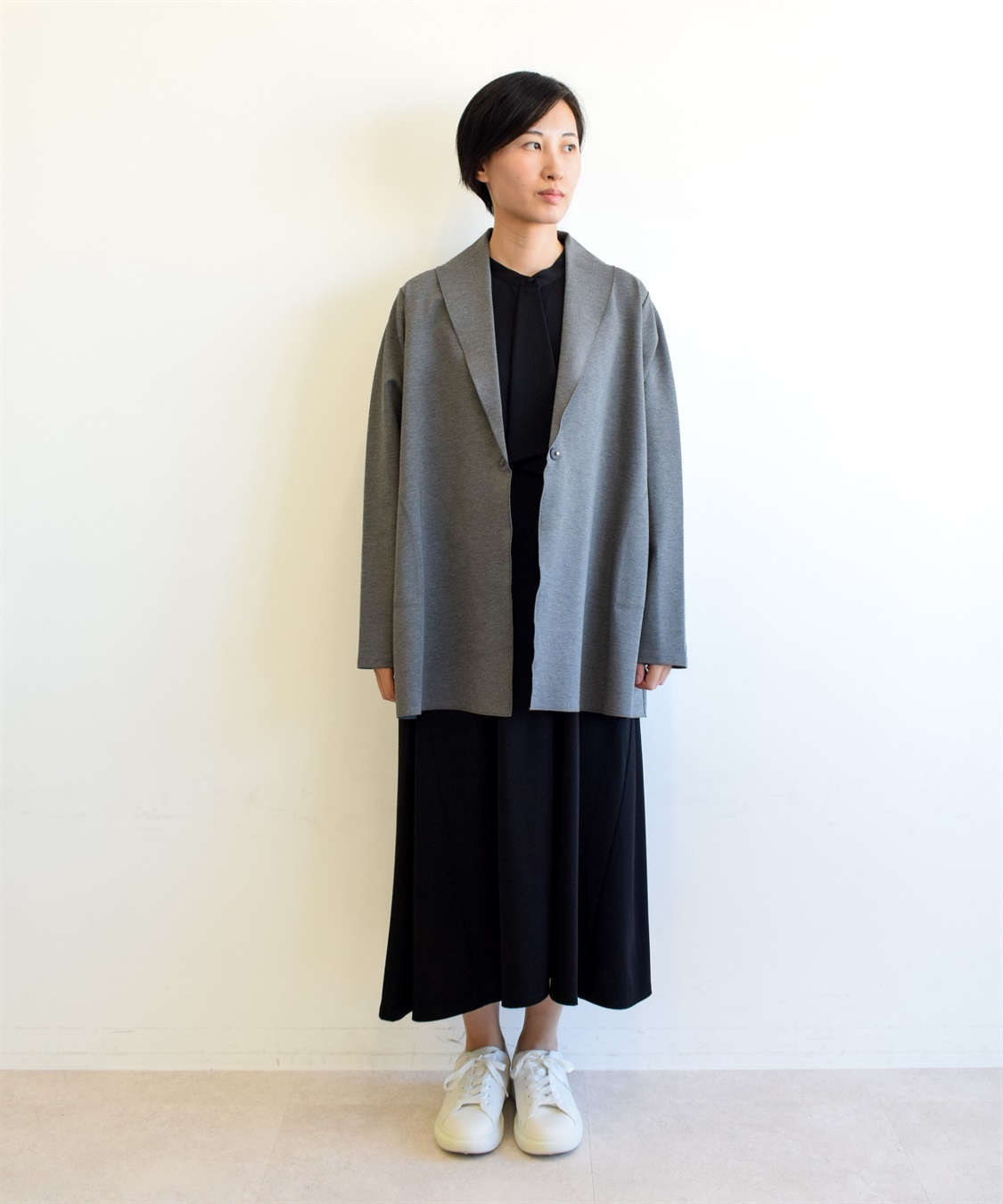 ATSURO TAYAMA レーヨン混ポンチ衿つきカーディガン_sub_1