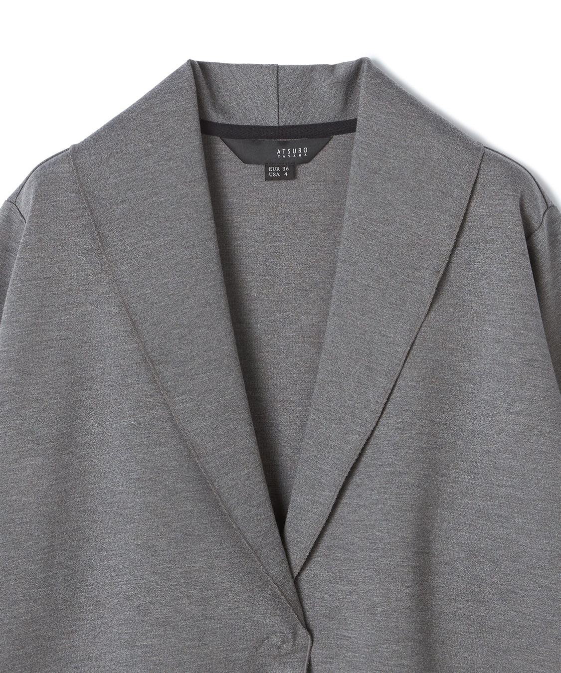 ATSURO TAYAMA レーヨン混ポンチ衿つきカーディガン_sub_5