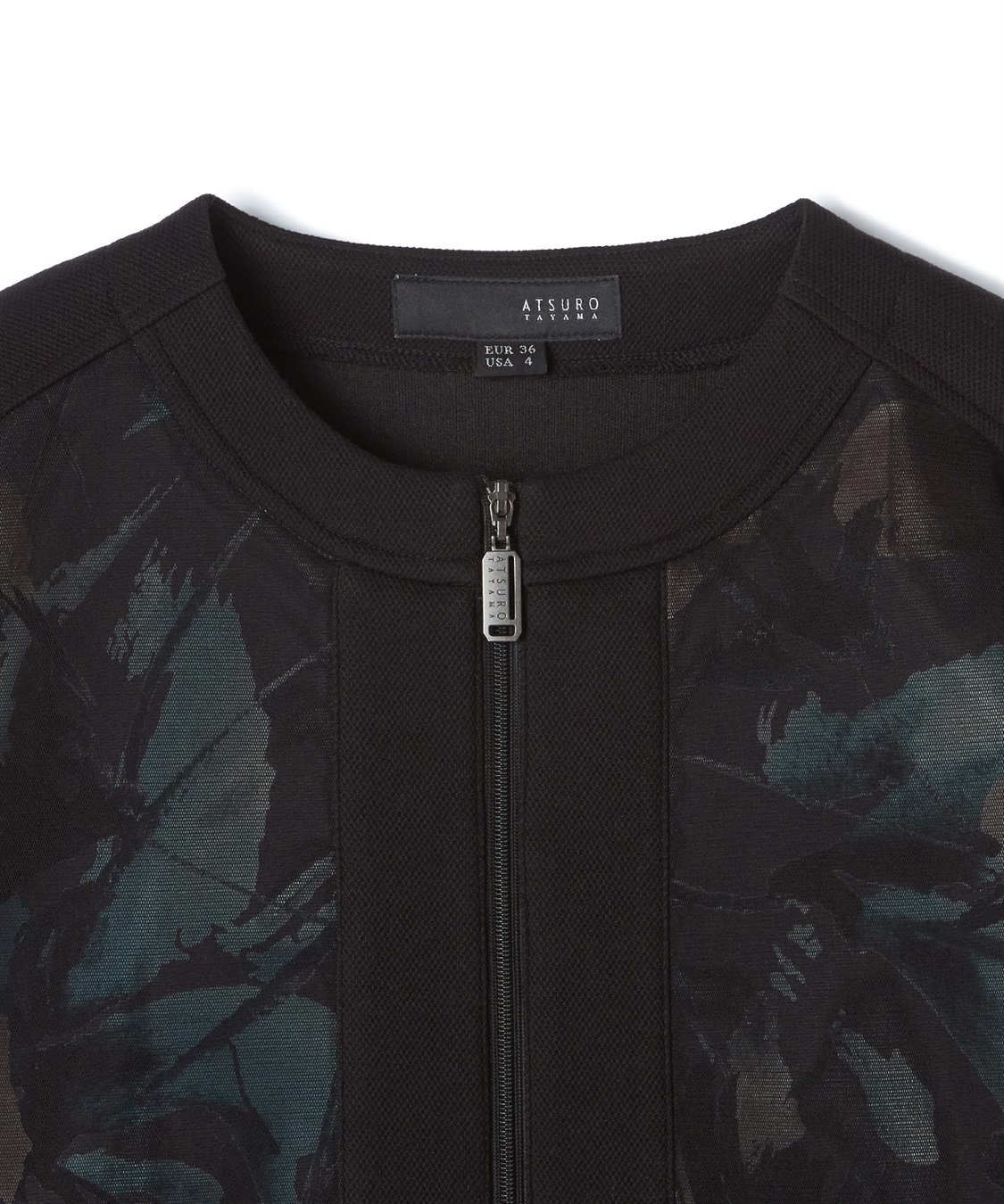 ATSURO TAYAMA プリント×メッシュ使いカーディガン_sub_2