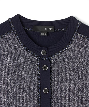 ATSURO TAYAMA レザーチェーンニットカーディガン_subthumb_3