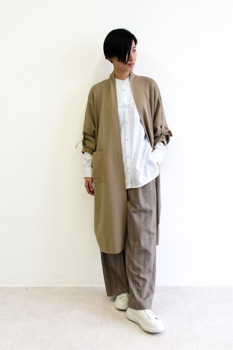 異素材ポケットロングカーディガン ATSURO TAYAMA｜クロスプラス公式
