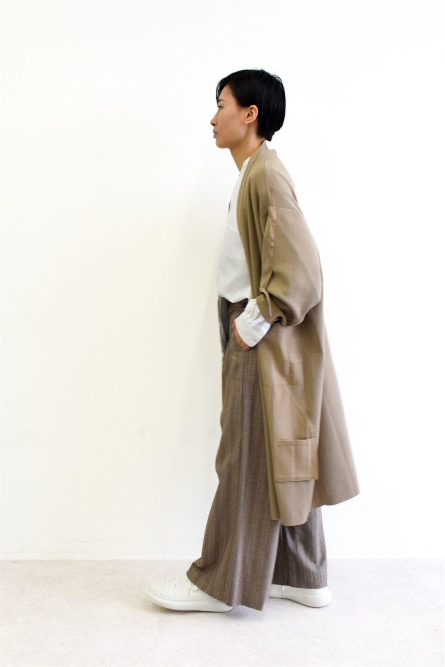 異素材ポケットロングカーディガン ATSURO TAYAMA｜クロスプラス
