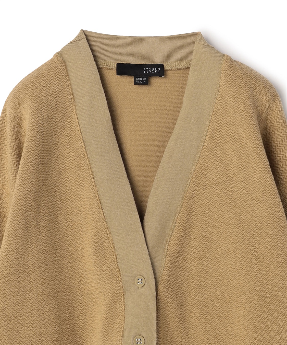 ATSURO TAYAMA ヘリンボーン柄カーディガン_sub_3