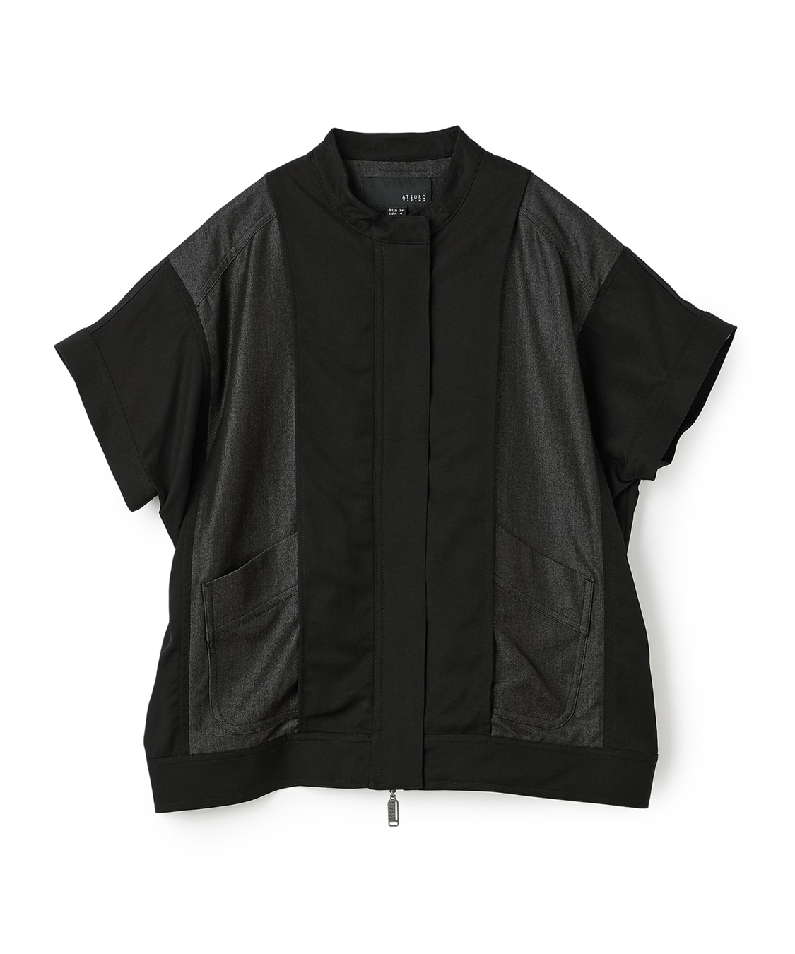 ATSURO TAYAMA ポリエステル混デニム半袖ジャケット_sub_2
