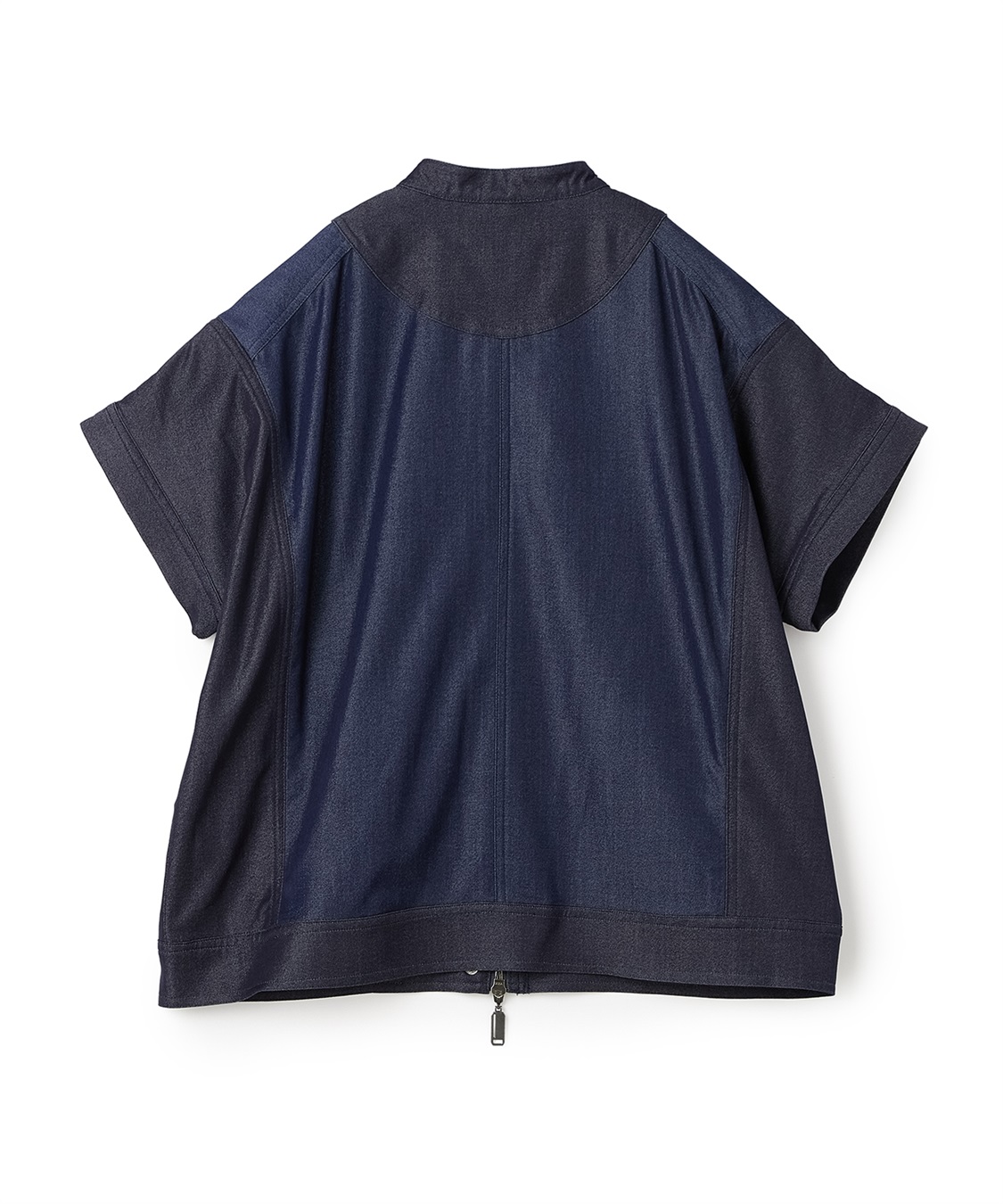 ATSURO TAYAMA ポリエステル混デニム半袖ジャケット_sub_3