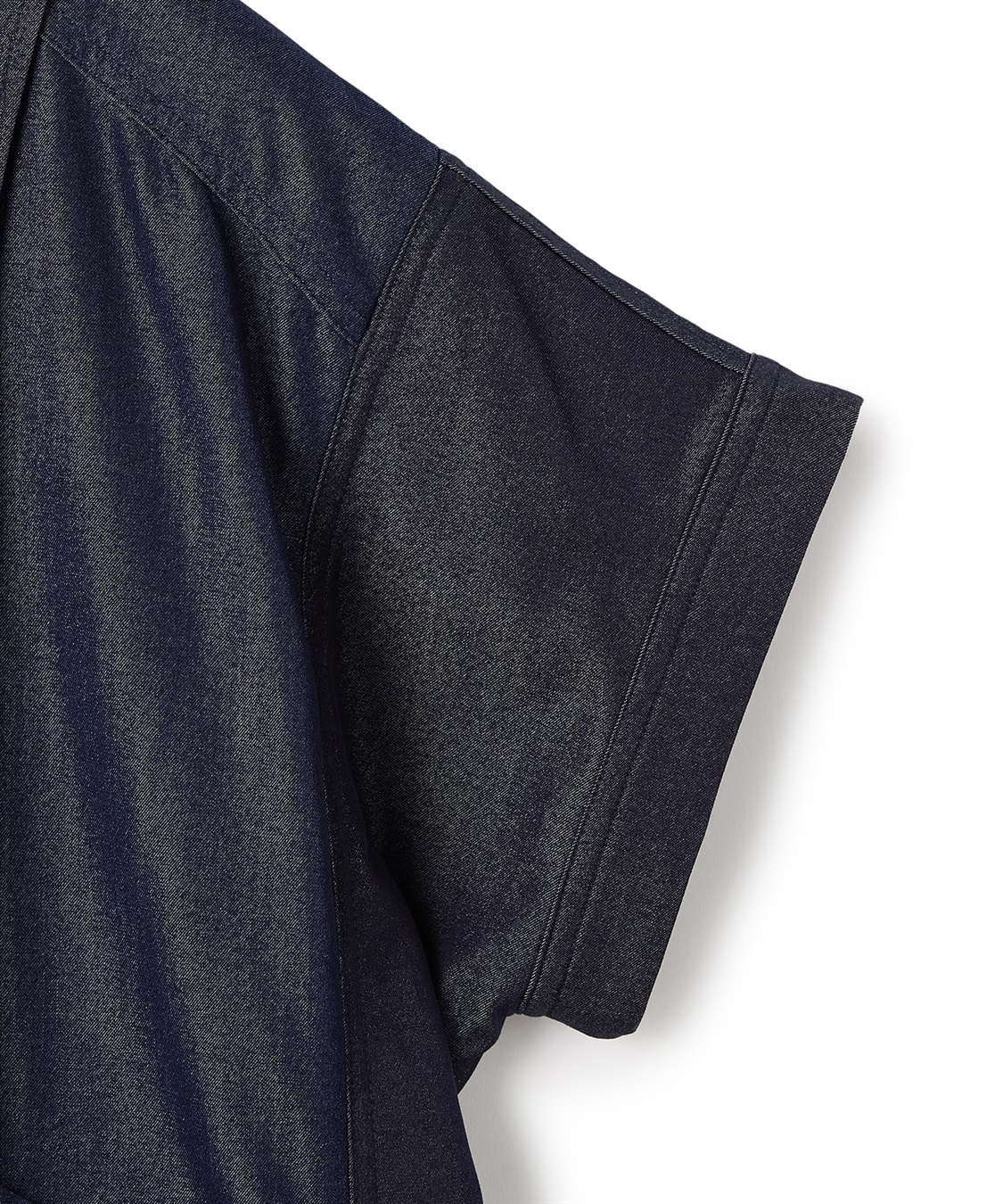 ATSURO TAYAMA ポリエステル混デニム半袖ジャケット_sub_5