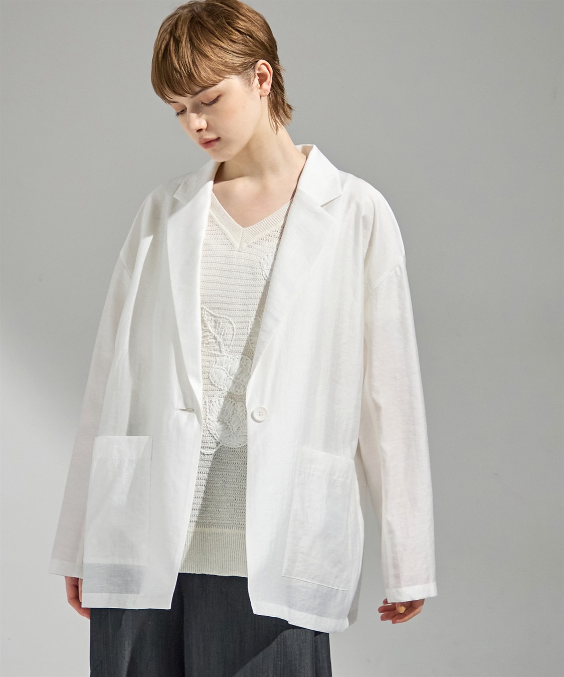 ATSURO TAYAMA シアーローンテーラードジャケット_sub_3