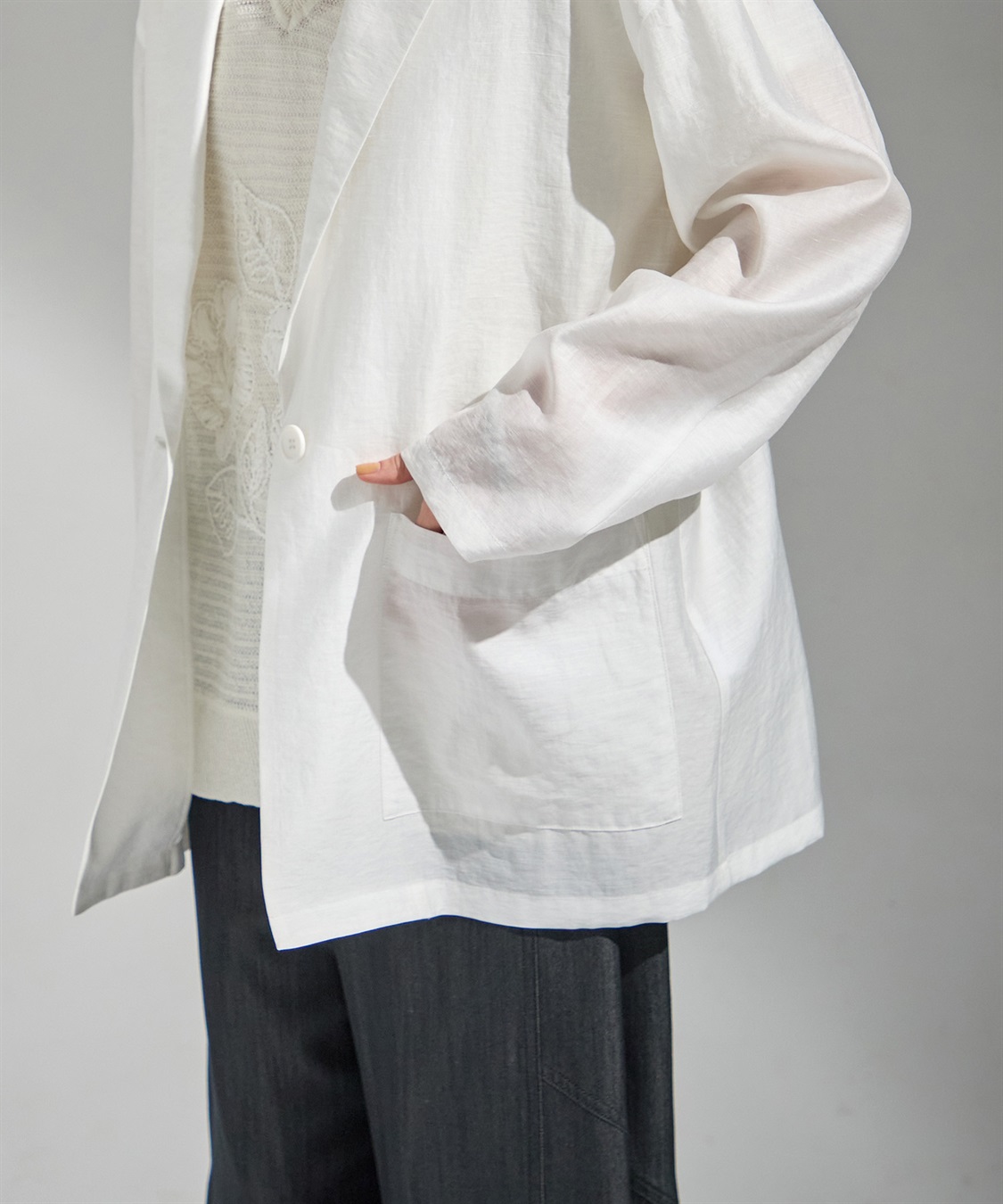 ATSURO TAYAMA シアーローンテーラードジャケット_sub_7