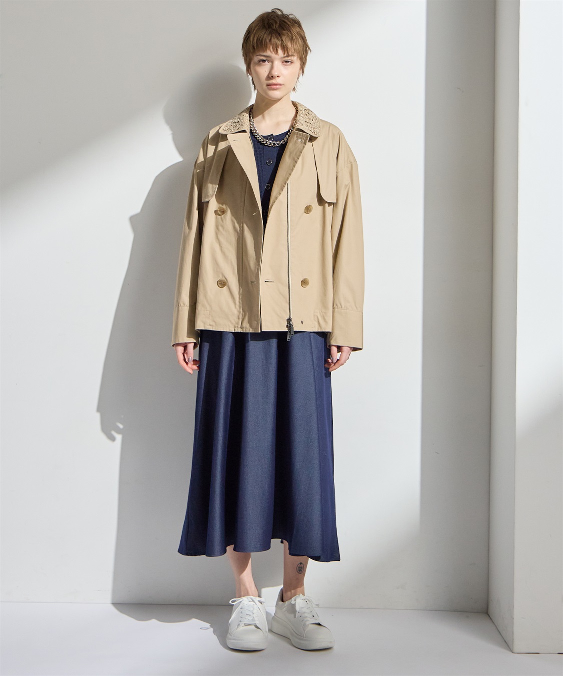 ATSURO TAYAMA 花柄レースショートトレンチジャケット_sub_8