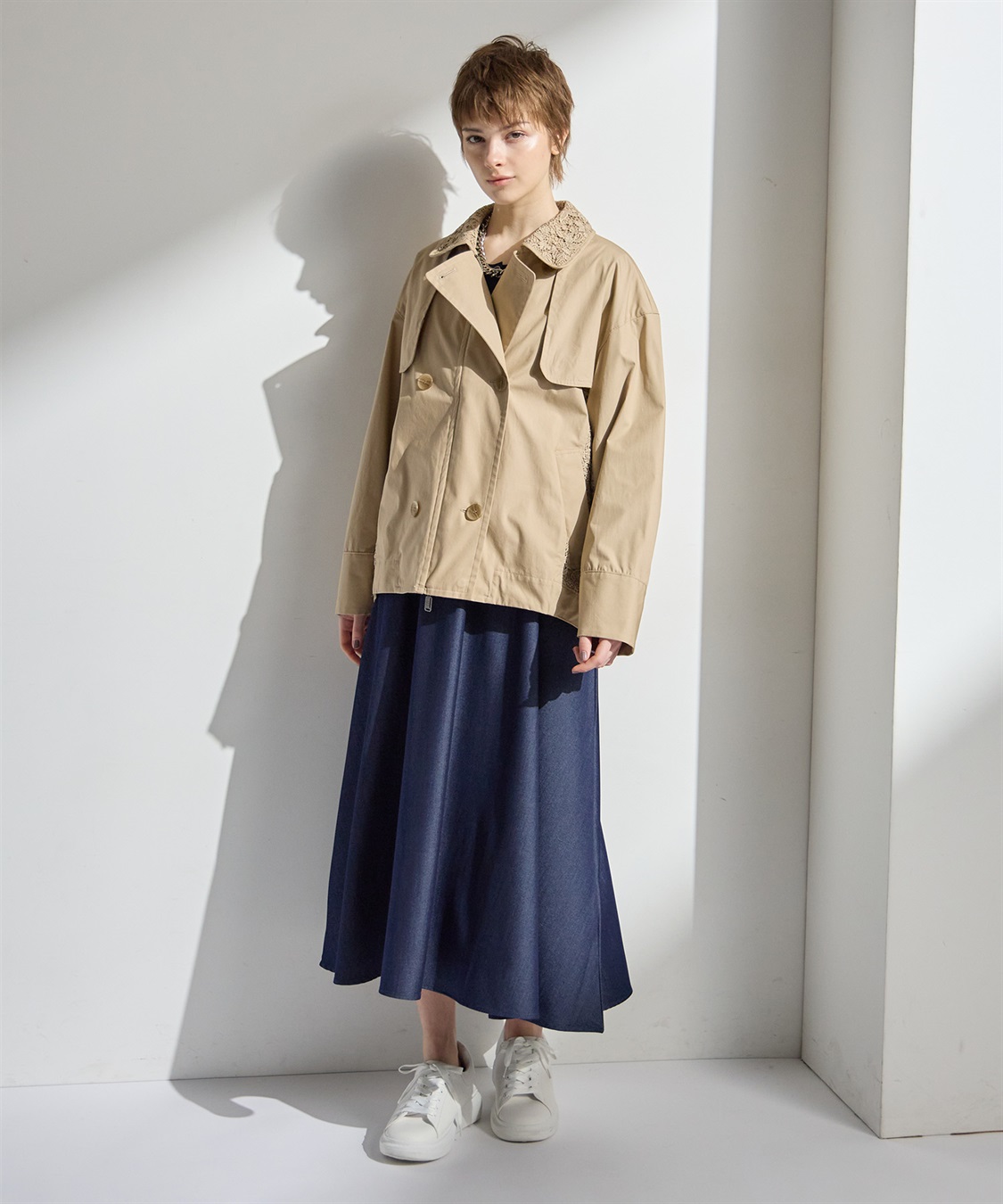 ATSURO TAYAMA 花柄レースショートトレンチジャケット_sub_10