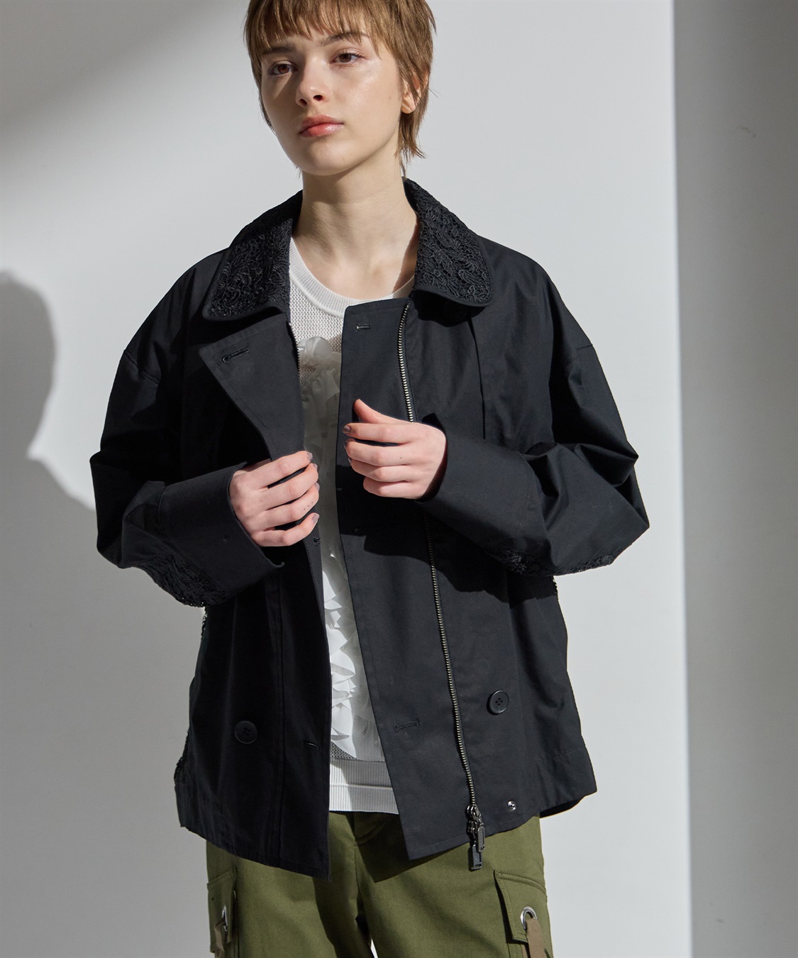 ATSURO TAYAMA 花柄レースショートトレンチジャケット_sub_12