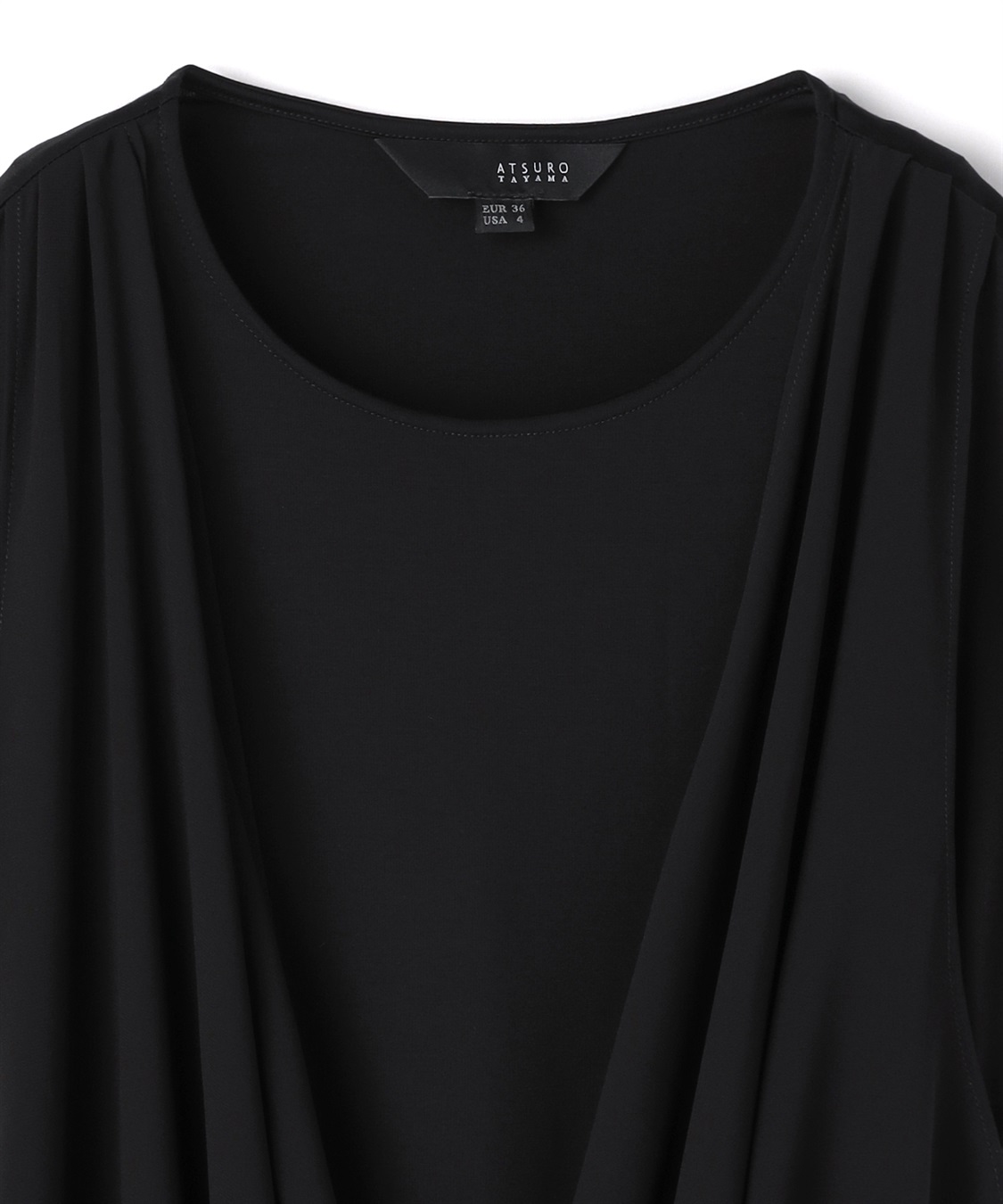 Aラインシルエットドレープワンピース ATSURO TAYAMA｜クロスプラス