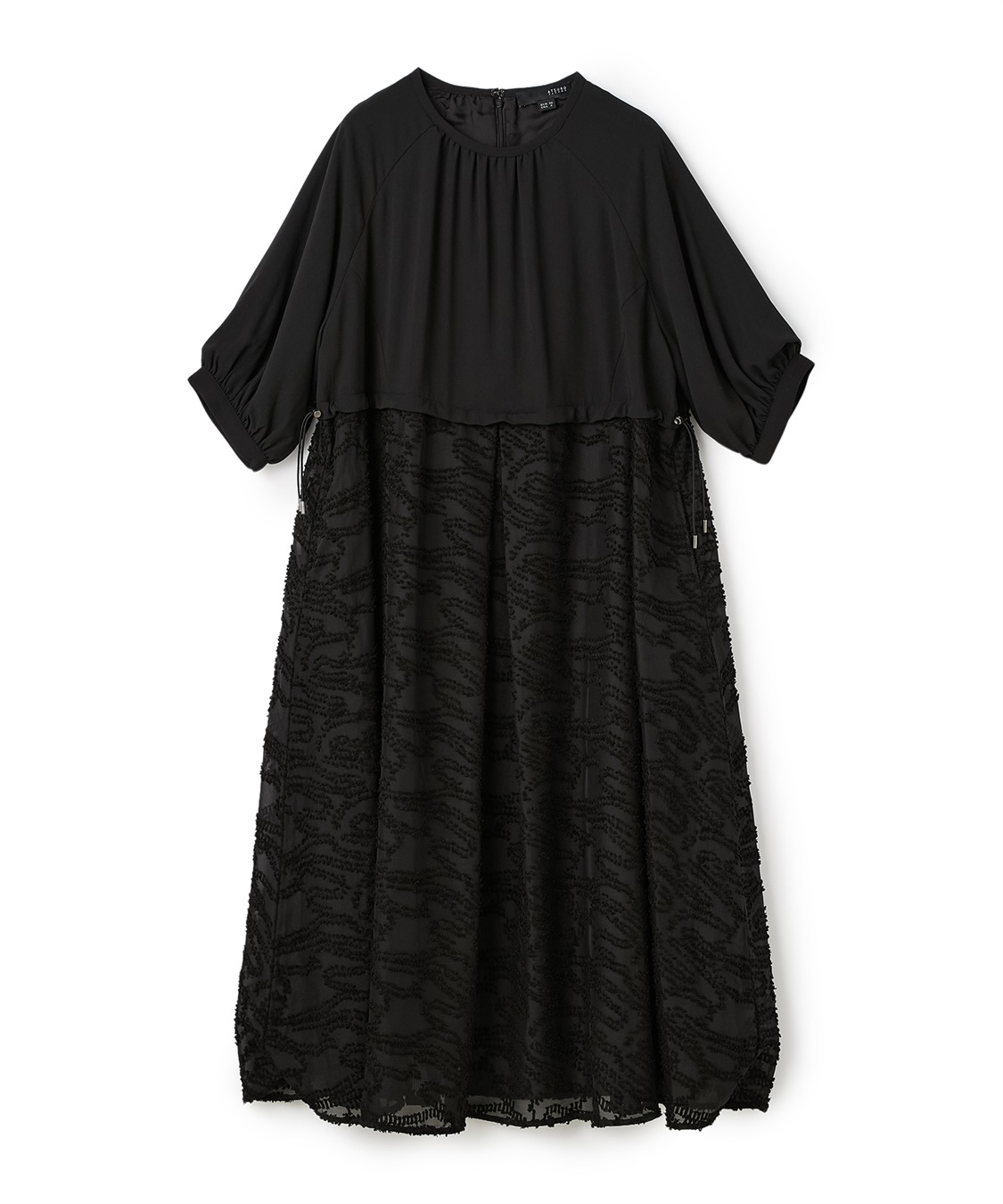 ATSURO TAYAMA ポリエステルヘリンボーンワンピース_sub_2