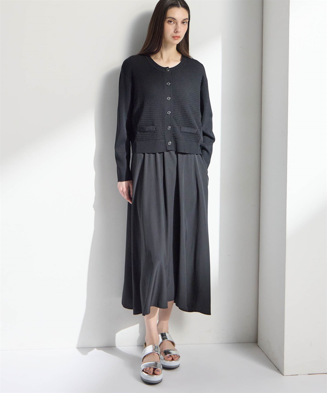 ATSURO TAYAMA カーディガンドッキングワンピース_sub_2