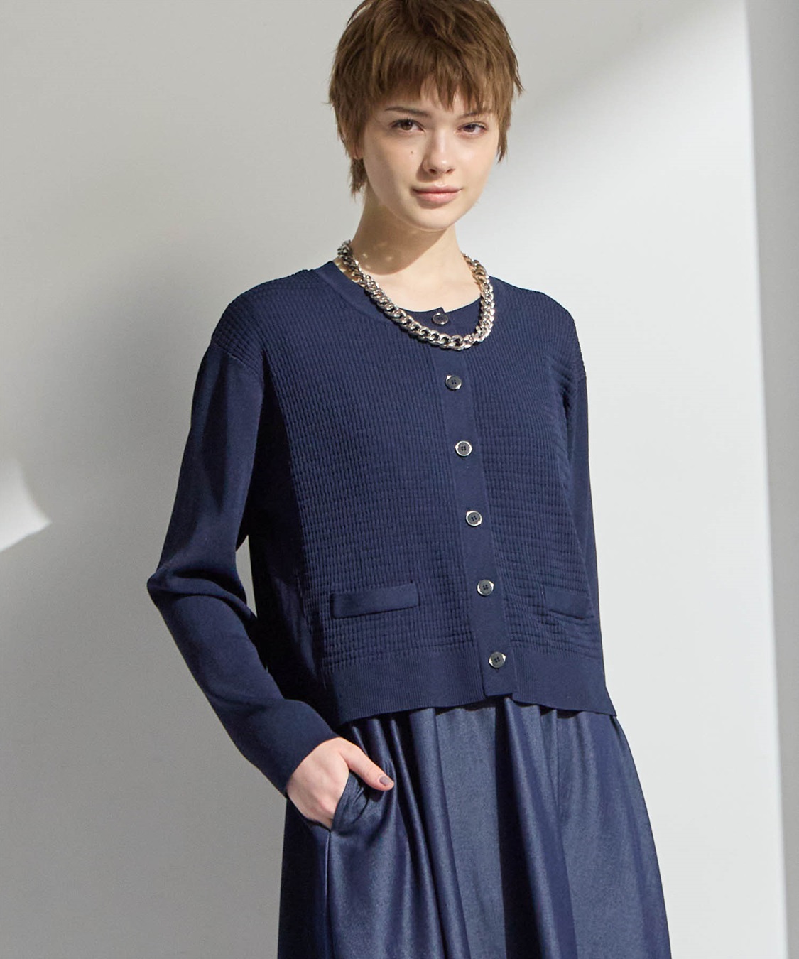 ATSURO TAYAMA カーディガンドッキングワンピース_sub_16