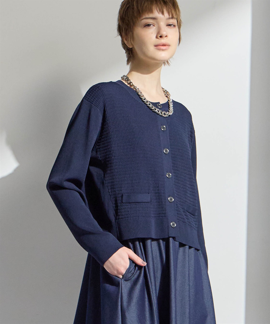 ATSURO TAYAMA カーディガンドッキングワンピース_sub_18