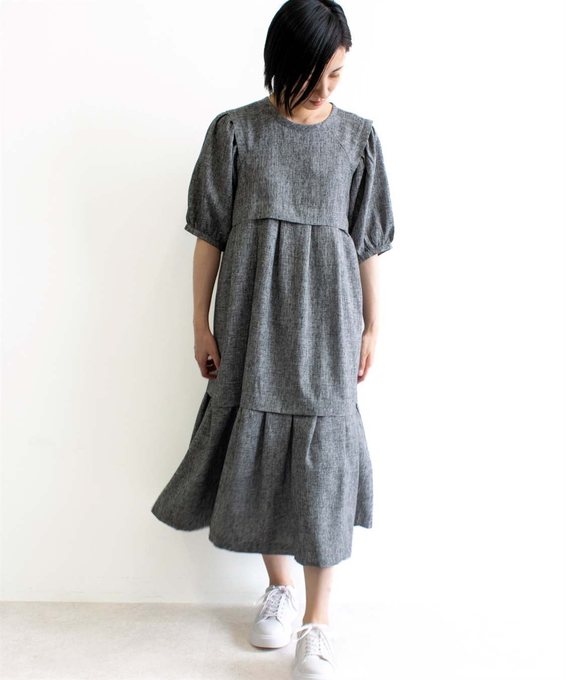 ATSURO TAYAMA ティアード切り替えワンピース_sub_1