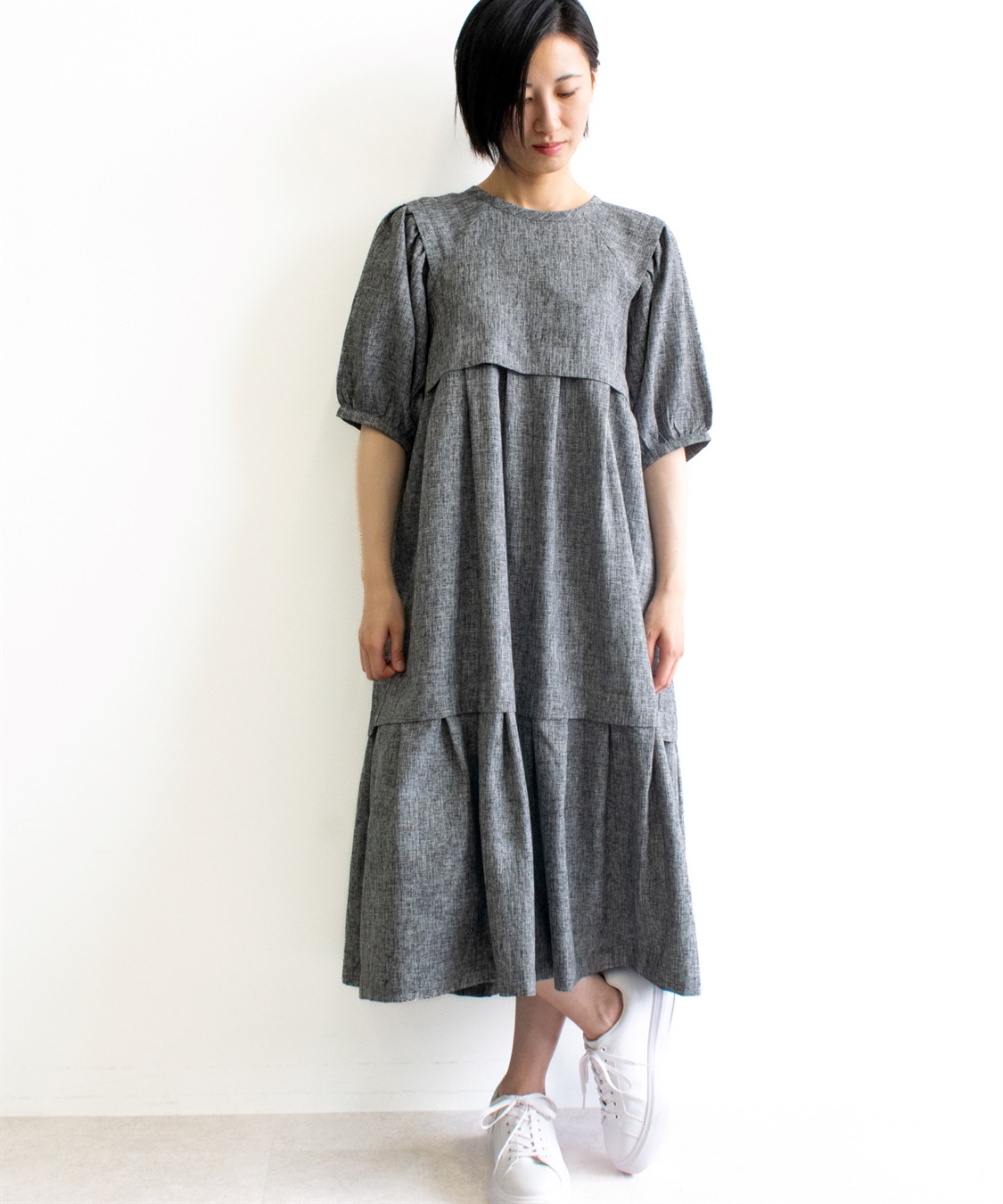 ATSURO TAYAMA ティアード切り替えワンピース_sub_2