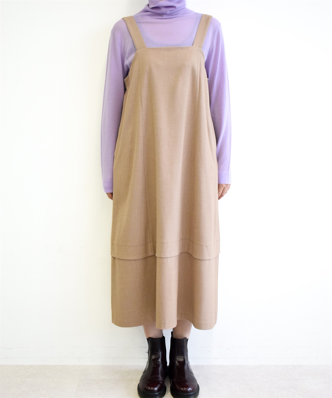 ATSURO TAYAMA ヘリンボーン柄ジャンバースカート_sub_1