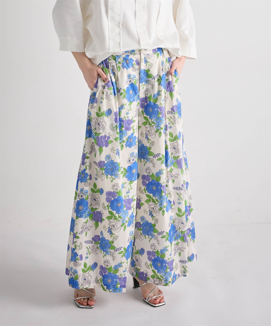 ATSURO TAYAMA フラワープリント柄ガウチョパンツ_sub_10