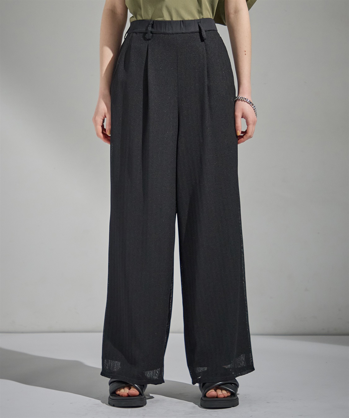 ATSURO TAYAMA ヘリンボーンワイドパンツ_sub_4