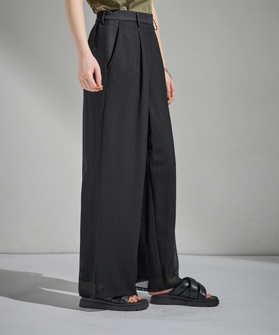 ATSURO TAYAMA ヘリンボーンワイドパンツ_sub_5