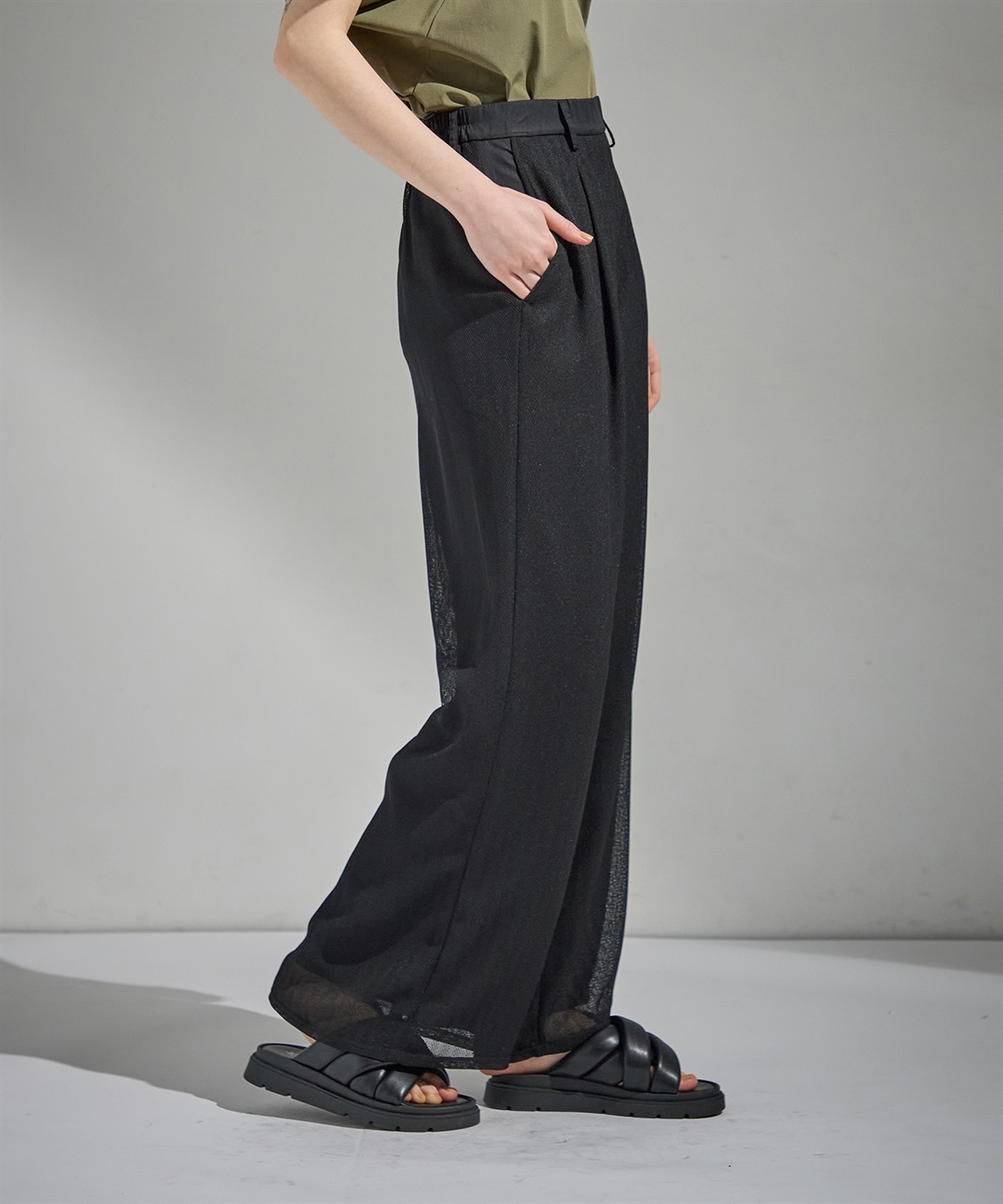 ATSURO TAYAMA ヘリンボーンワイドパンツ_sub_6