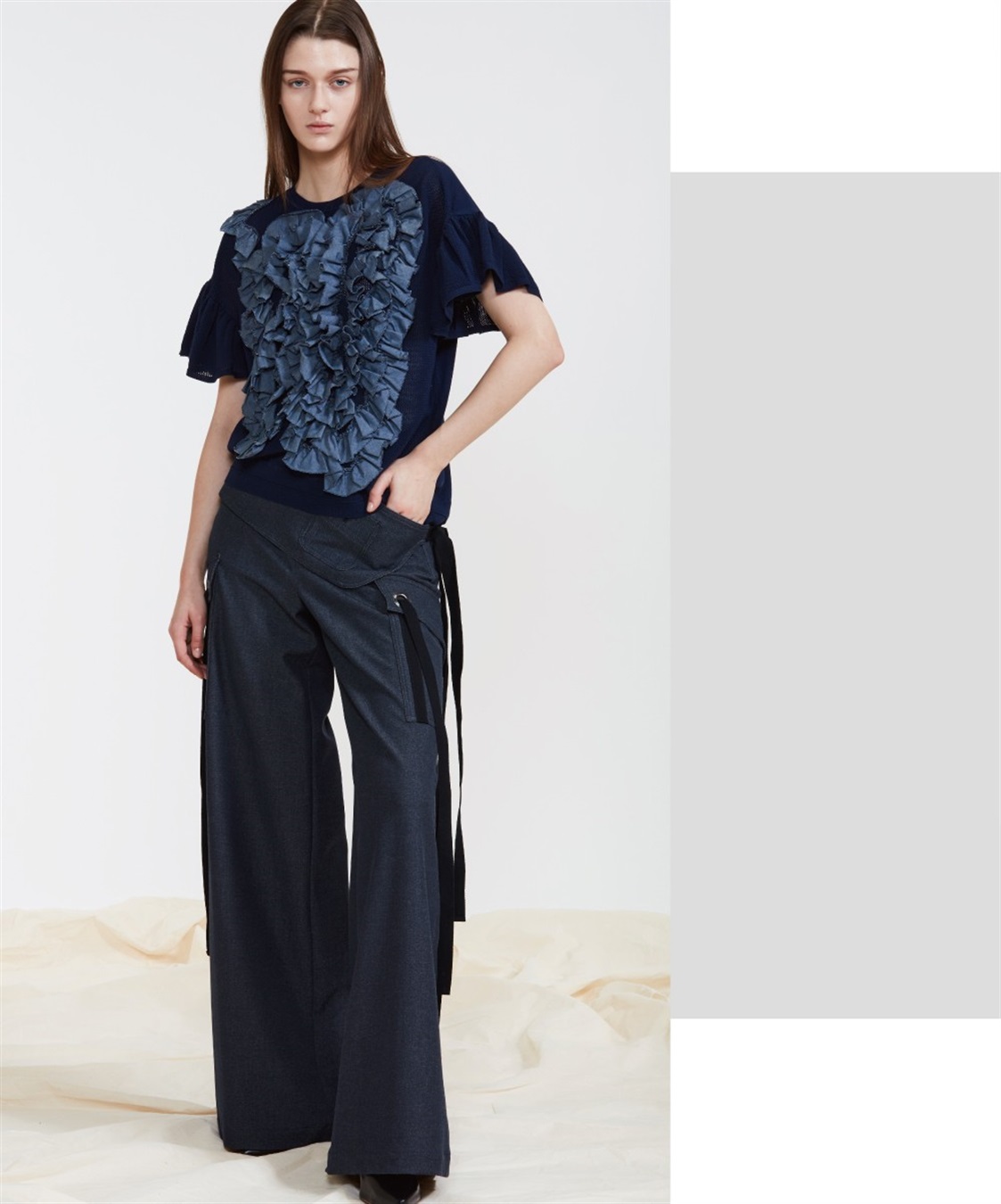 ATSURO TAYAMA サイドリボンツイルカーゴパンツ（ポケットベルト付き）_sub_12