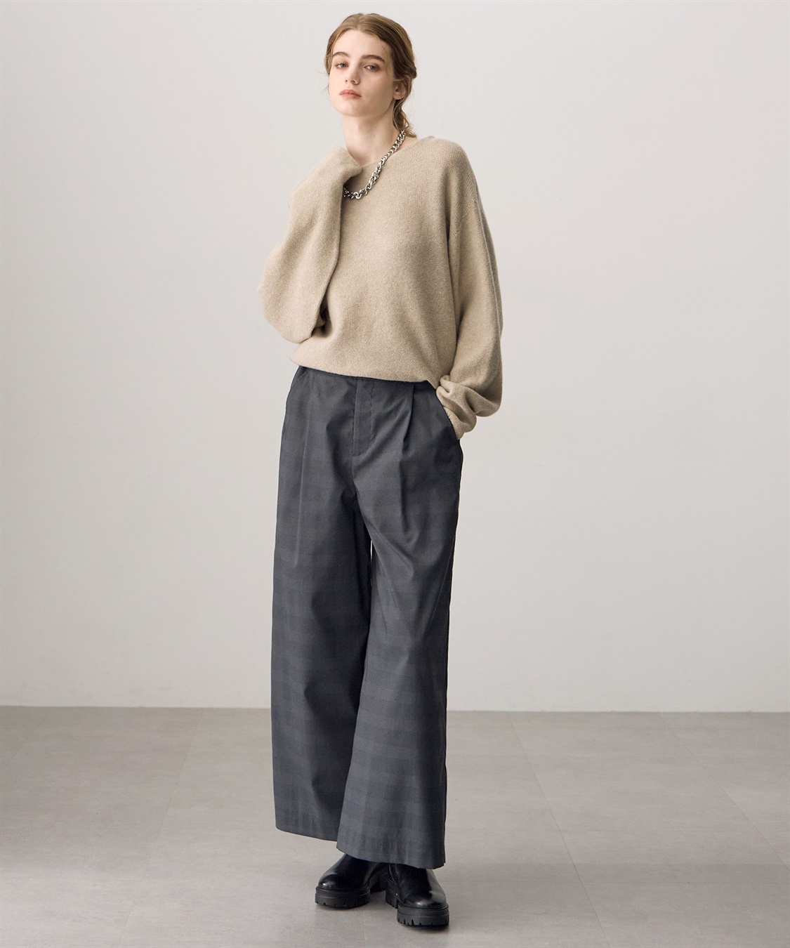 ATSURO TAYAMA ベルトデザインワイドパンツ_sub_2