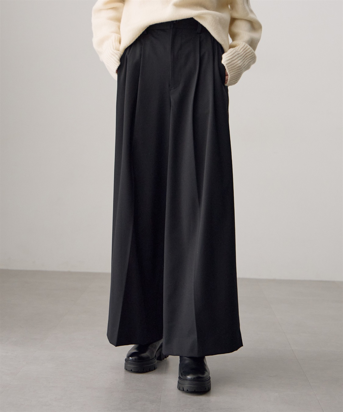 ATSURO TAYAMA ツータックワイドパンツ_sub_1