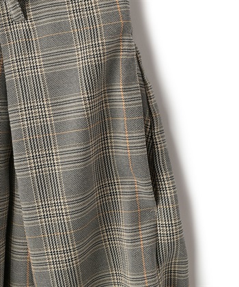 ATSURO TAYAMA タックプリーツチェック柄フレアパンツ_subthumb_17